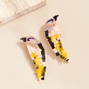 NWT Mignonne Gavigan Earrings birds sequins